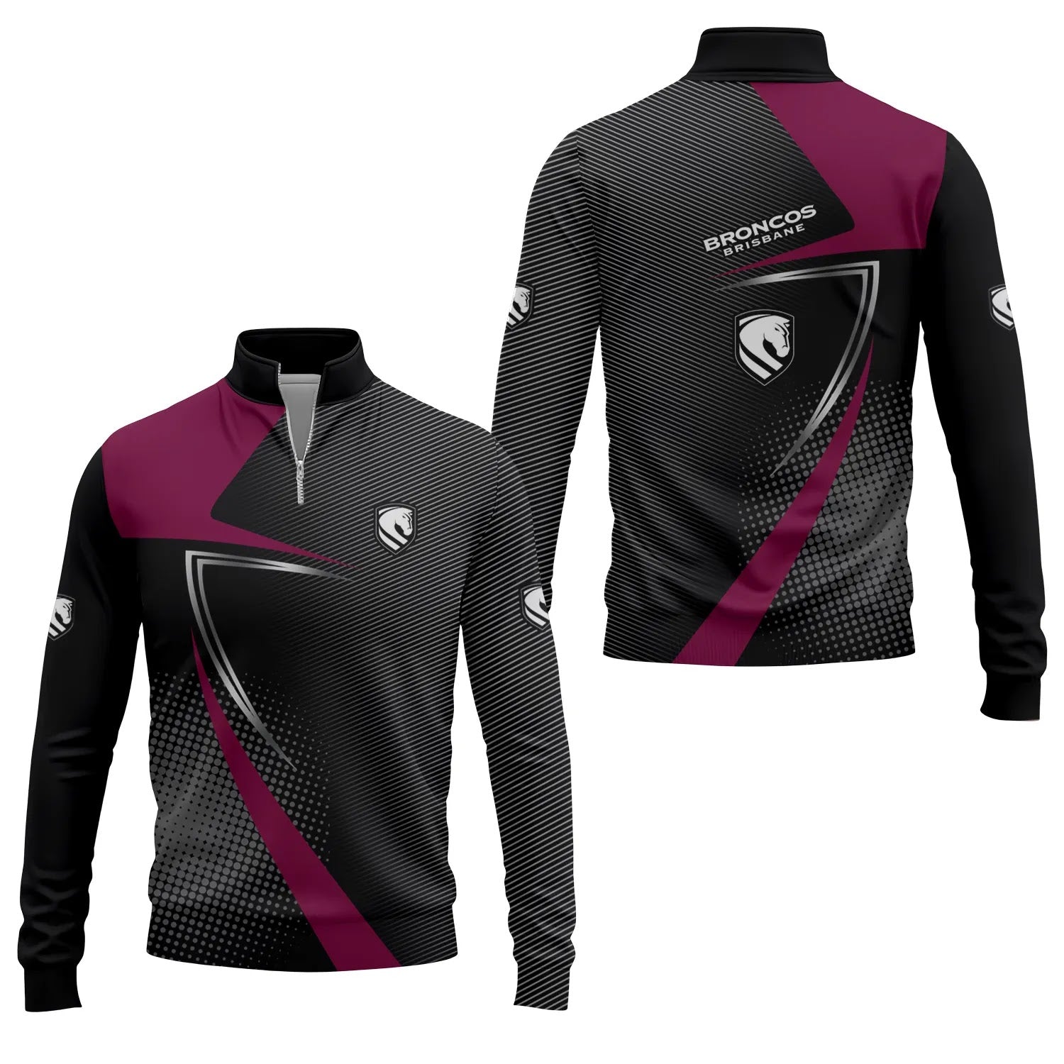 Brisbane Broncos Quarter-zip Pullover SC059