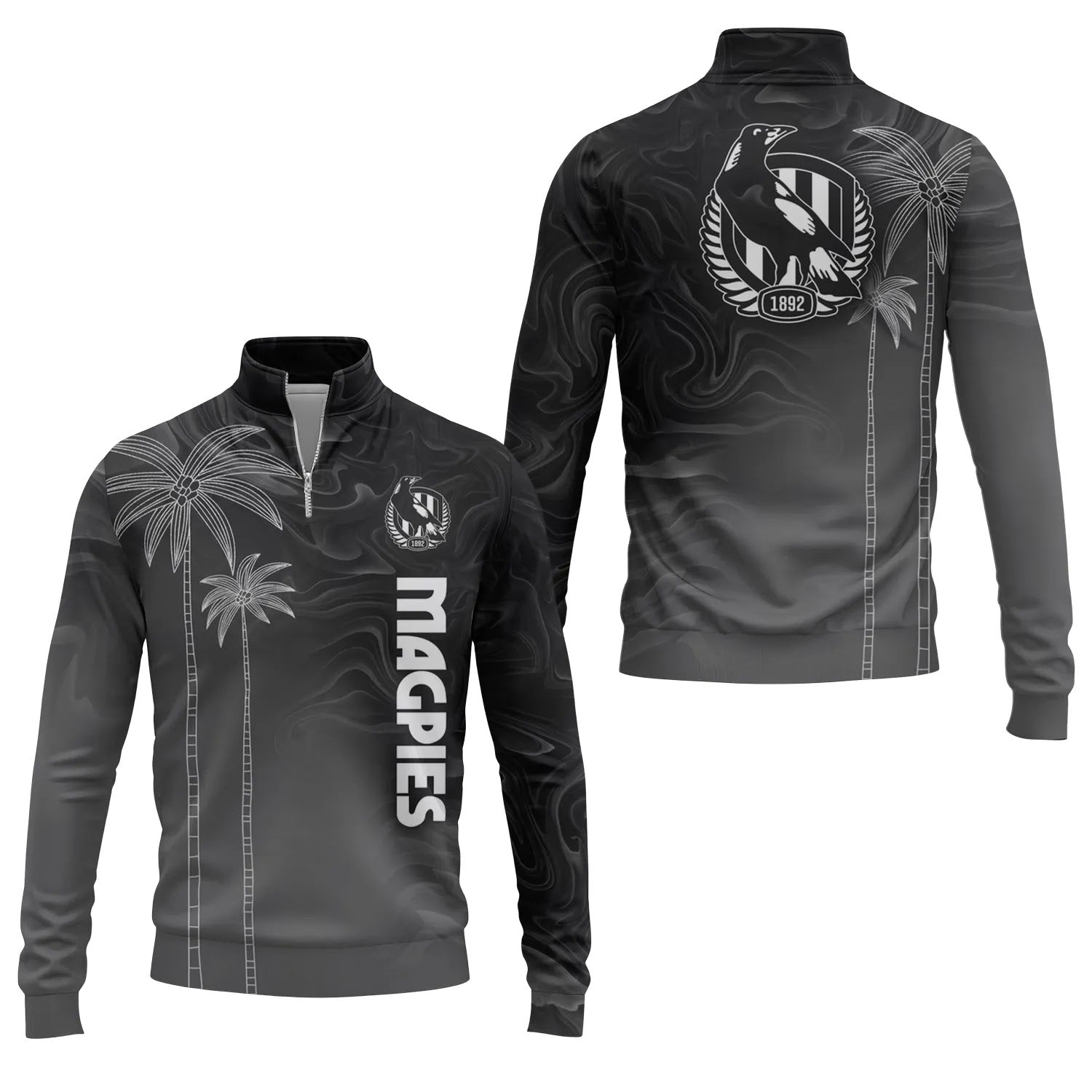 Collingwood Magpies Quarter-zip Pullover SHW070