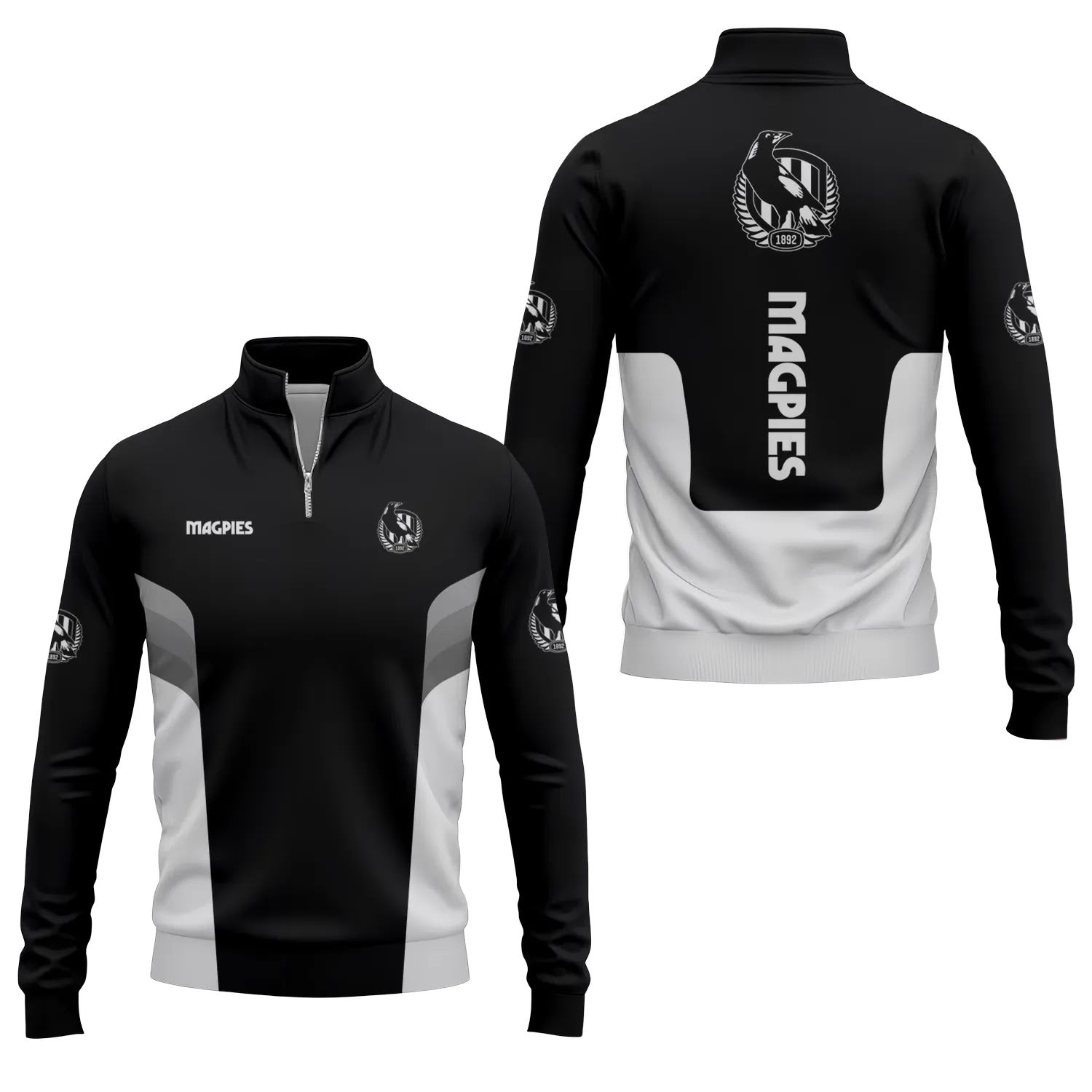 Collingwood Magpies Quarter-zip Pullover SC043