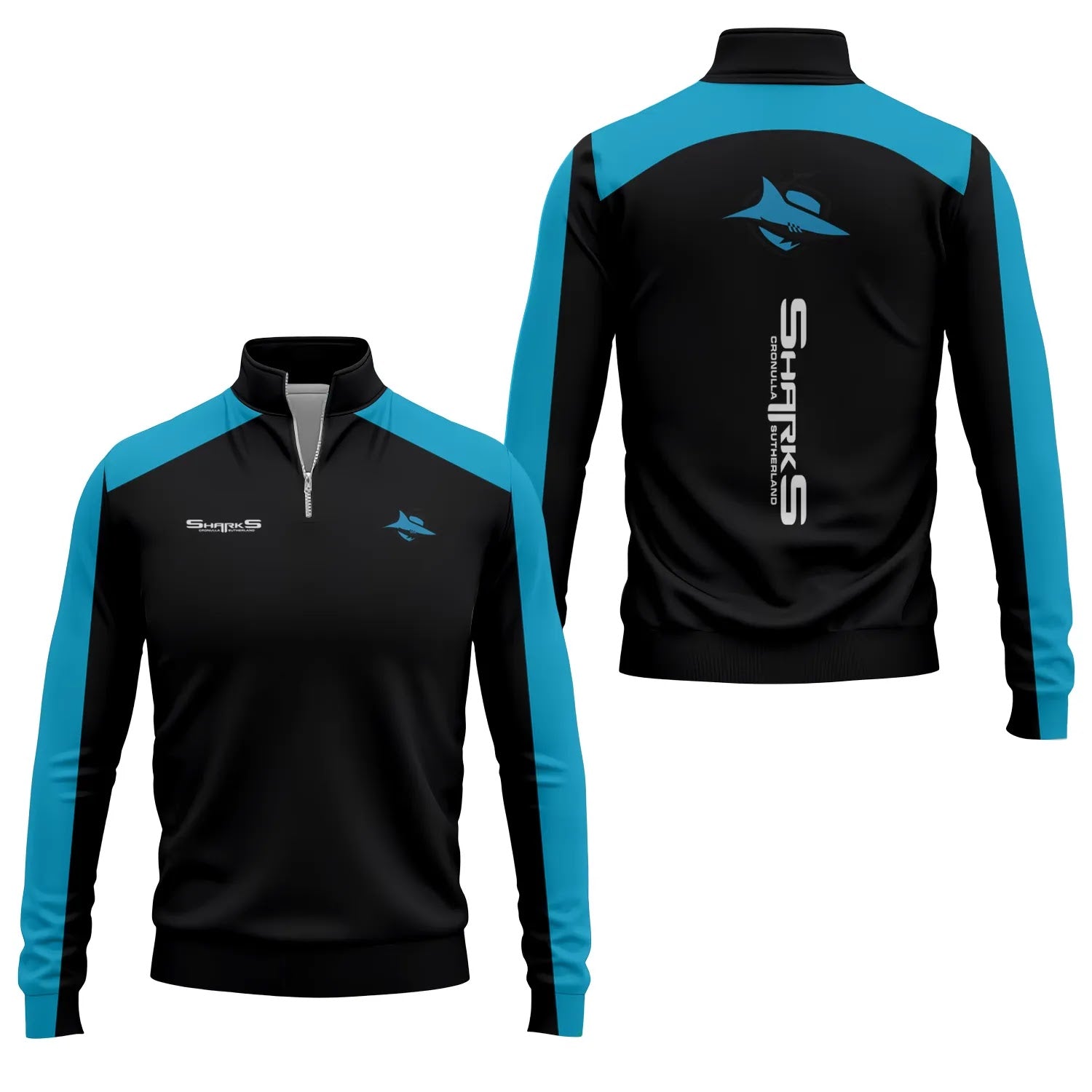 Cronulla-Sutherland Sharks Quarter-zip Pullover SC035