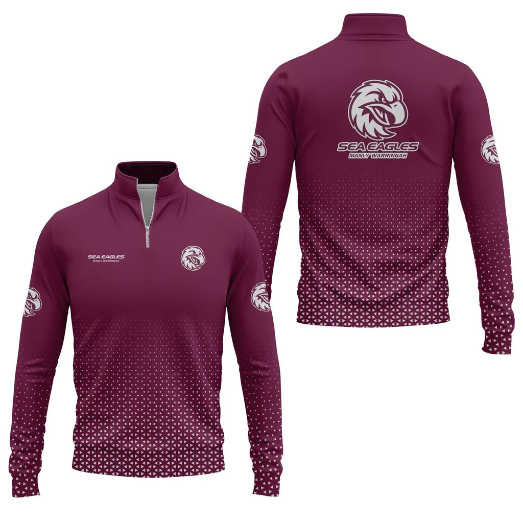 Manly Warringah Sea Eagles Quarter-zip Pullover SC003
