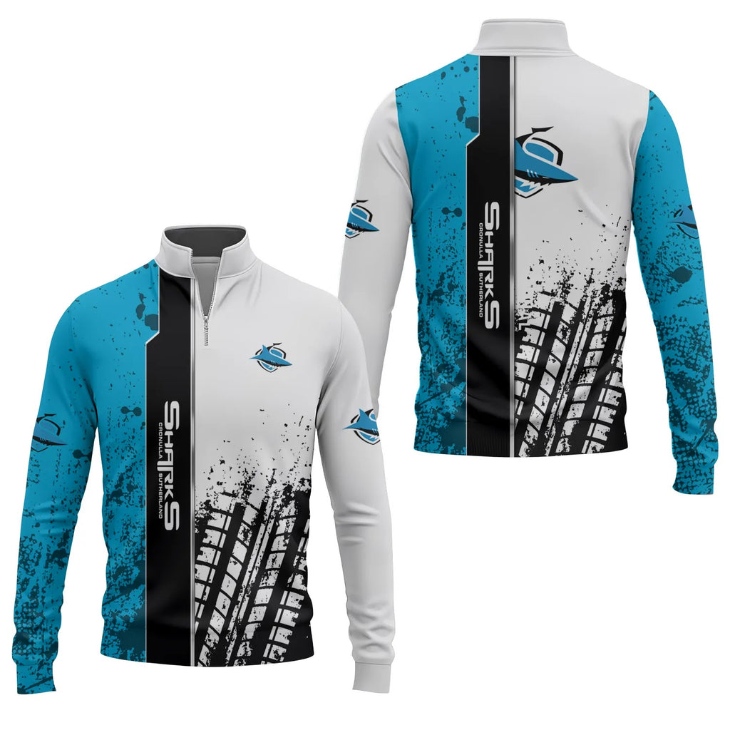 Cronulla-Sutherland Sharks Quarter-zip Pullover SC039