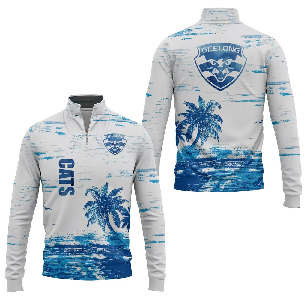 Geelong Cats Quarter-zip Pullover SHW069