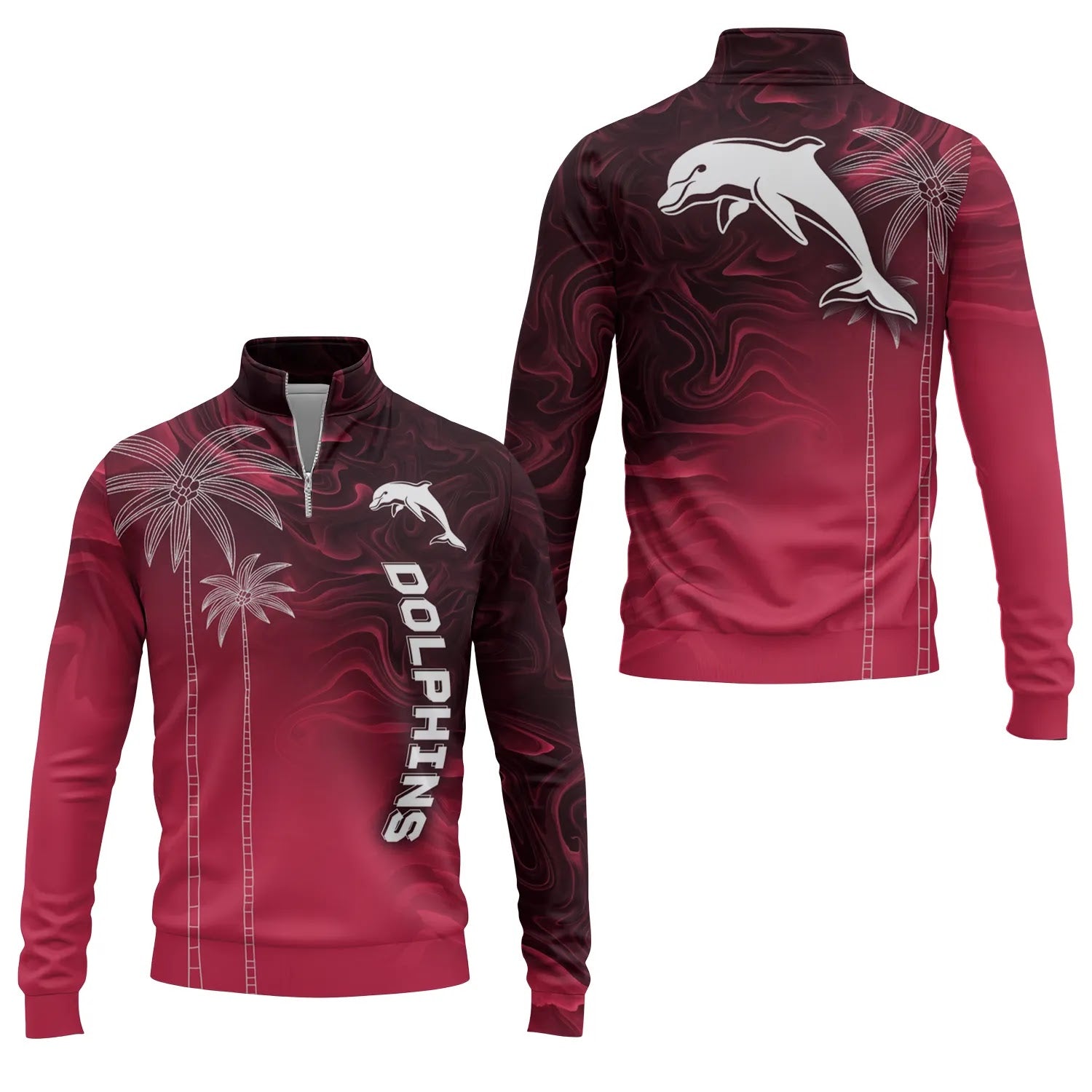Dolphins Quarter-zip Pullover SHW070