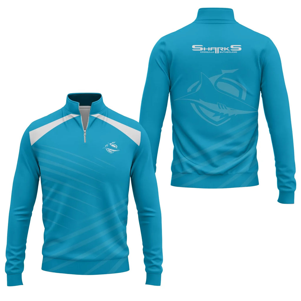 Cronulla-Sutherland Sharks Quarter-zip Pullover SC082