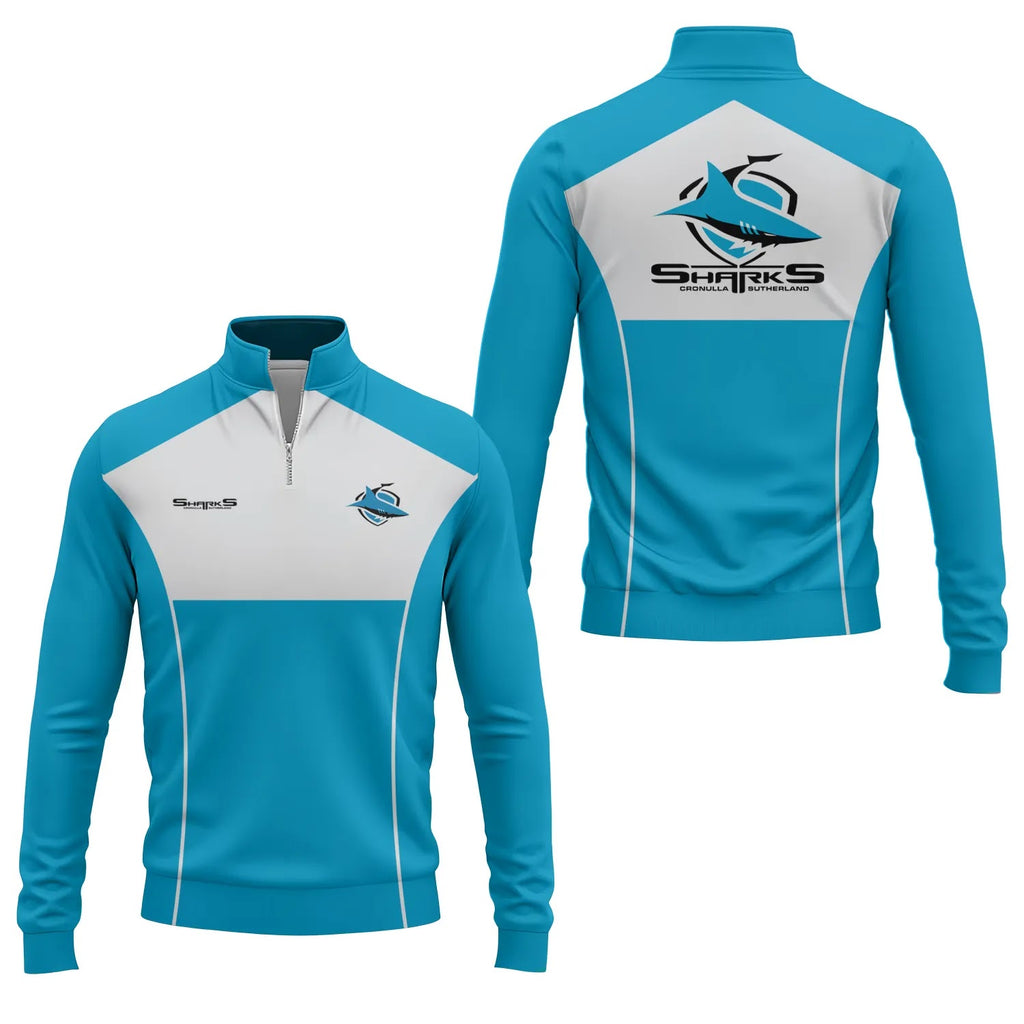 Cronulla-Sutherland Sharks Quarter-zip Pullover SC028