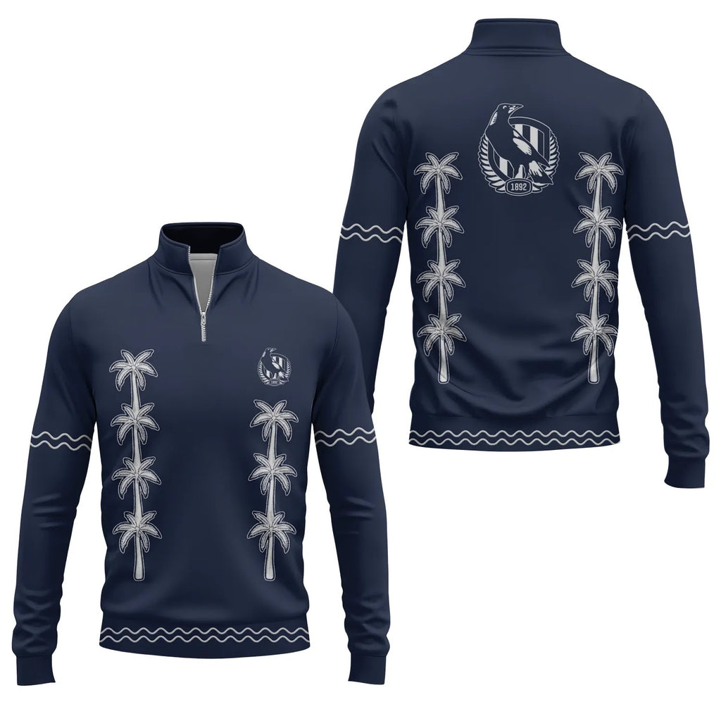 Collingwood Magpies Quarter-zip Pullover SHW065