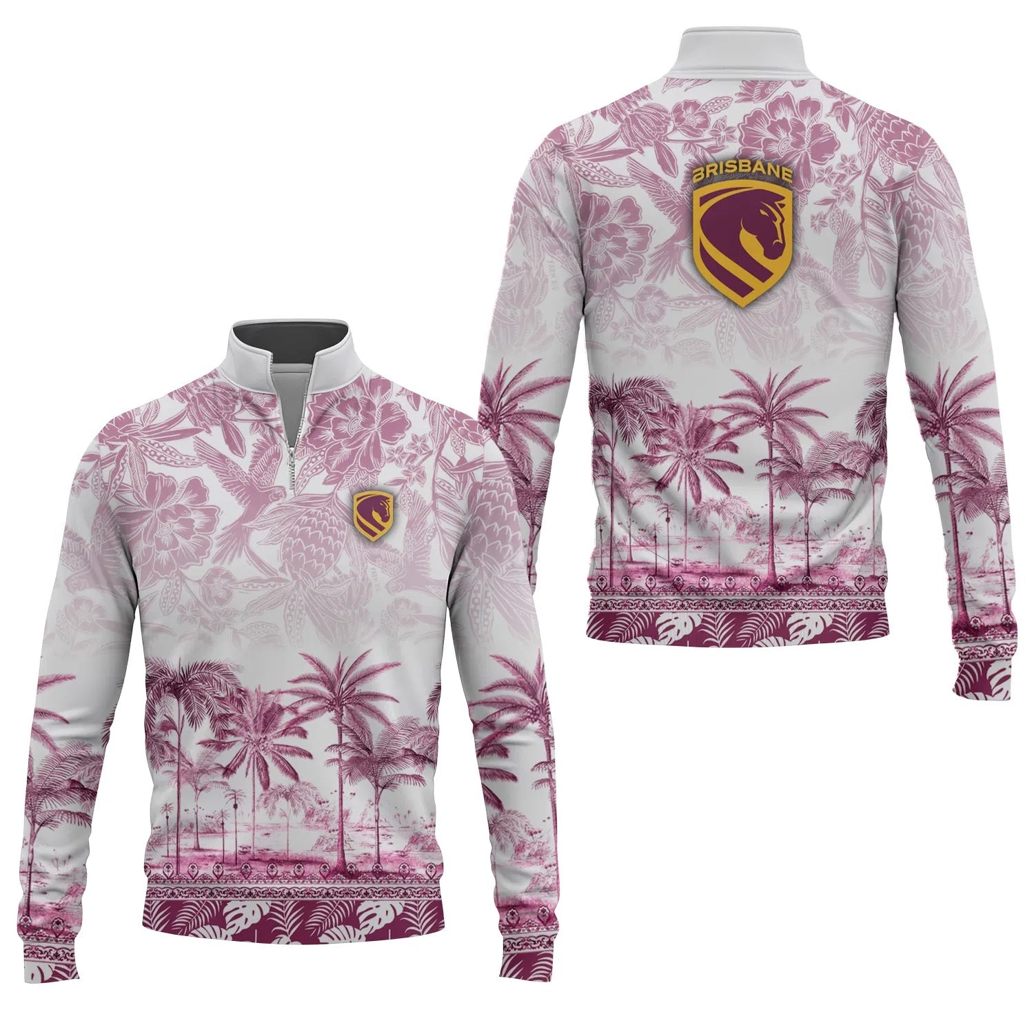 Brisbane Broncos Quarter-zip Pullover SC045
