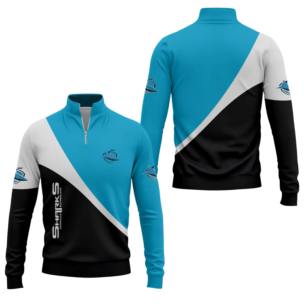 Cronulla-Sutherland Sharks Quarter-zip Pullover SC090