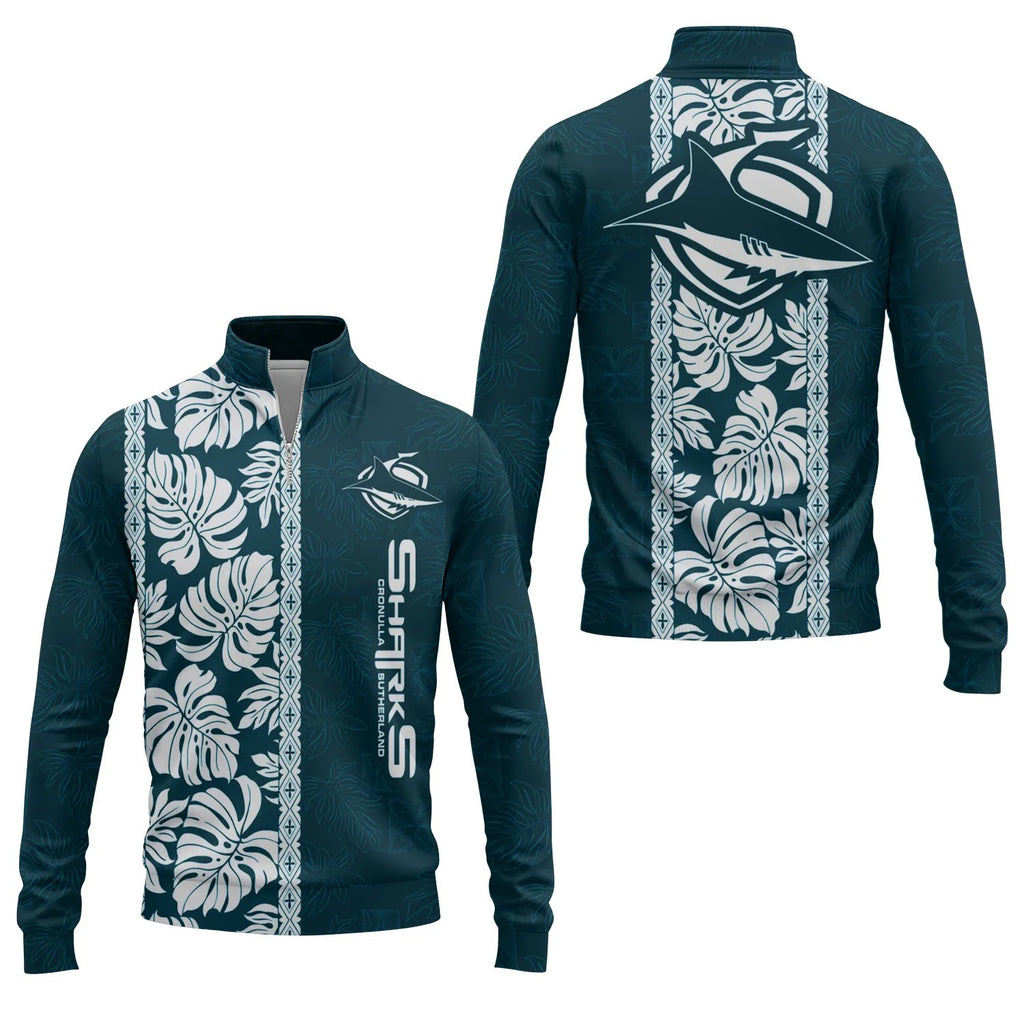 Cronulla-Sutherland Sharks Quarter-zip Pullover SHW046
