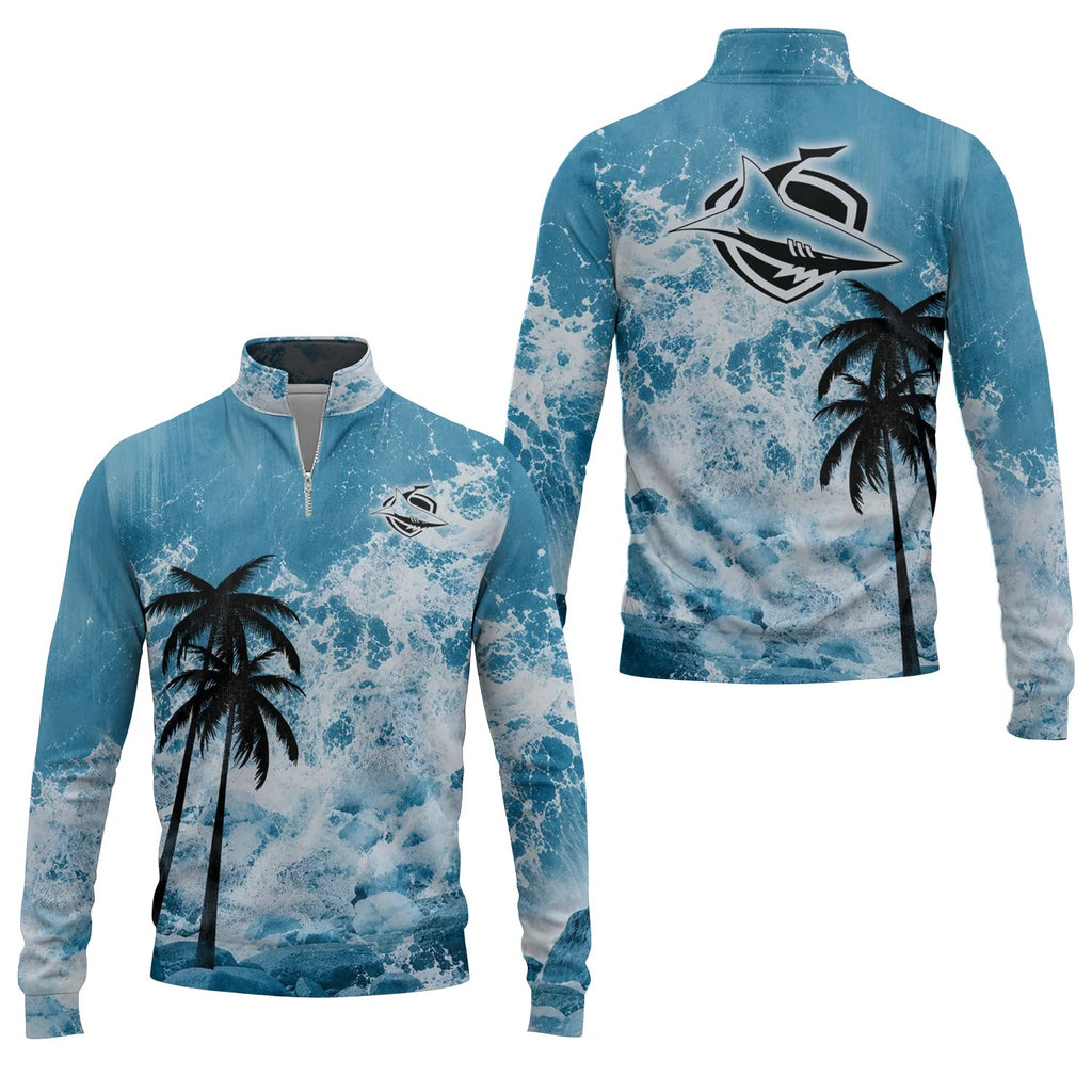 Cronulla-Sutherland Sharks Quarter-zip Pullover SHW052