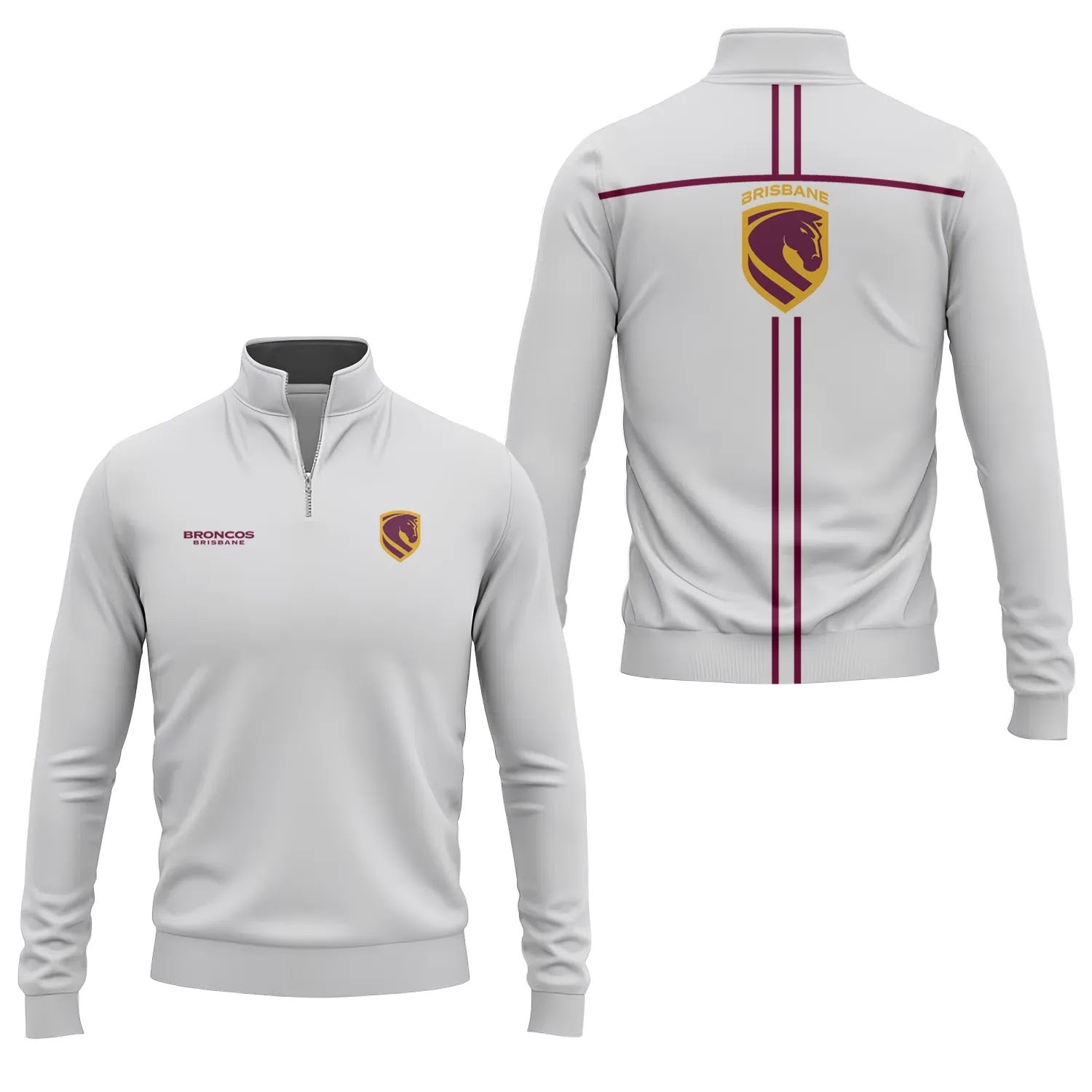 Brisbane Broncos Quarter-zip Pullover SC018