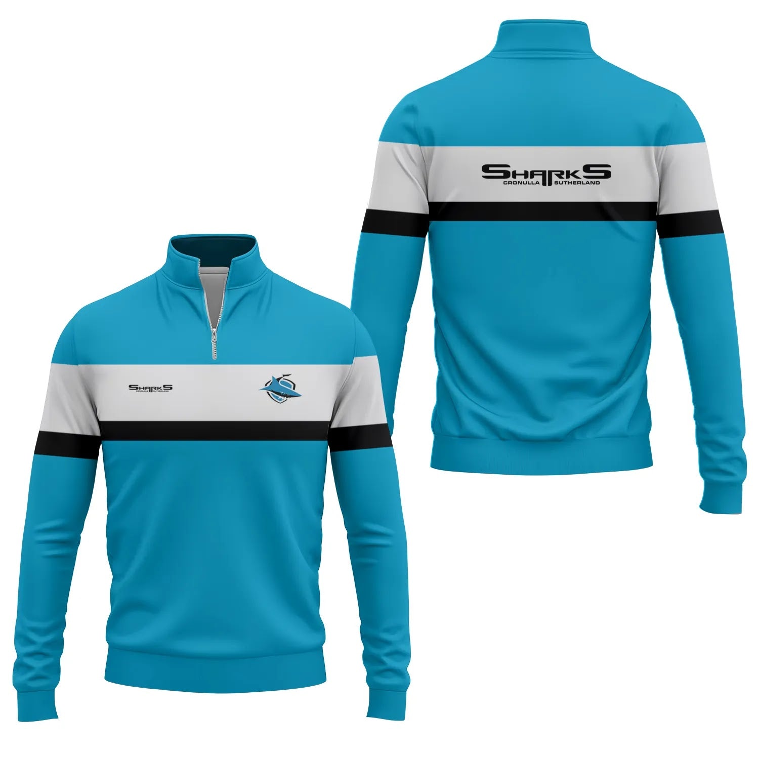 Cronulla-Sutherland Sharks Quarter-zip Pullover SC046