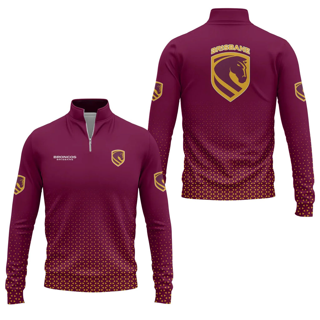 Brisbane Broncos Quarter-zip Pullover SC003