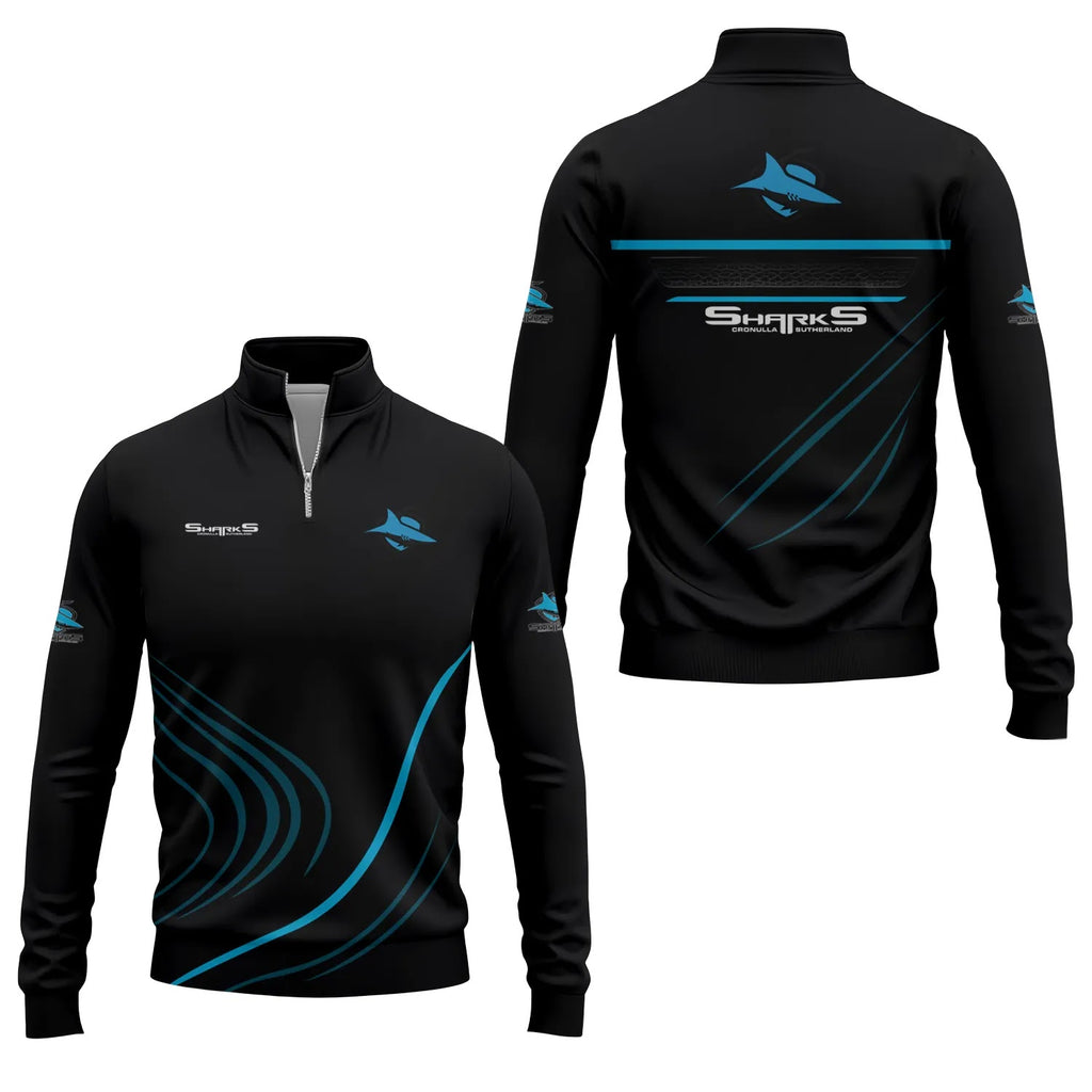 Cronulla-Sutherland Sharks Quarter-zip Pullover SC024