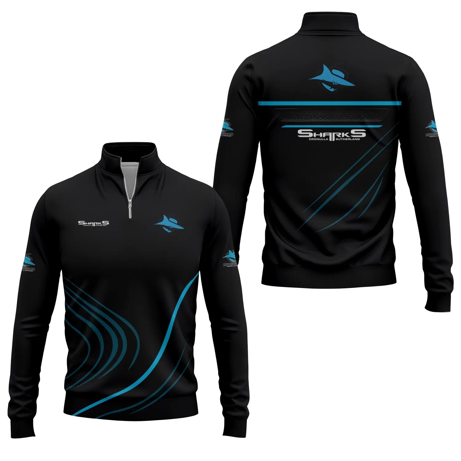 Cronulla-Sutherland Sharks Quarter-zip Pullover SC024