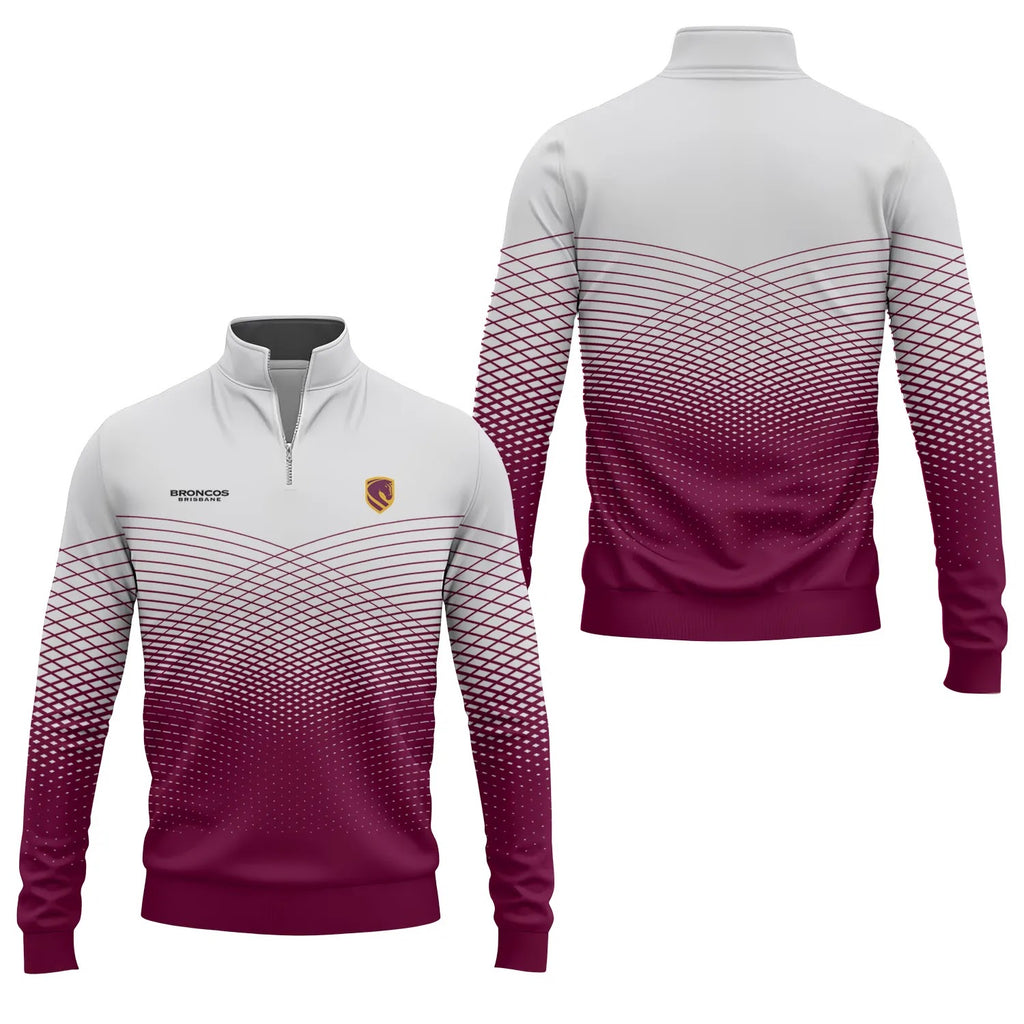 Brisbane Broncos Quarter-zip Pullover SC109