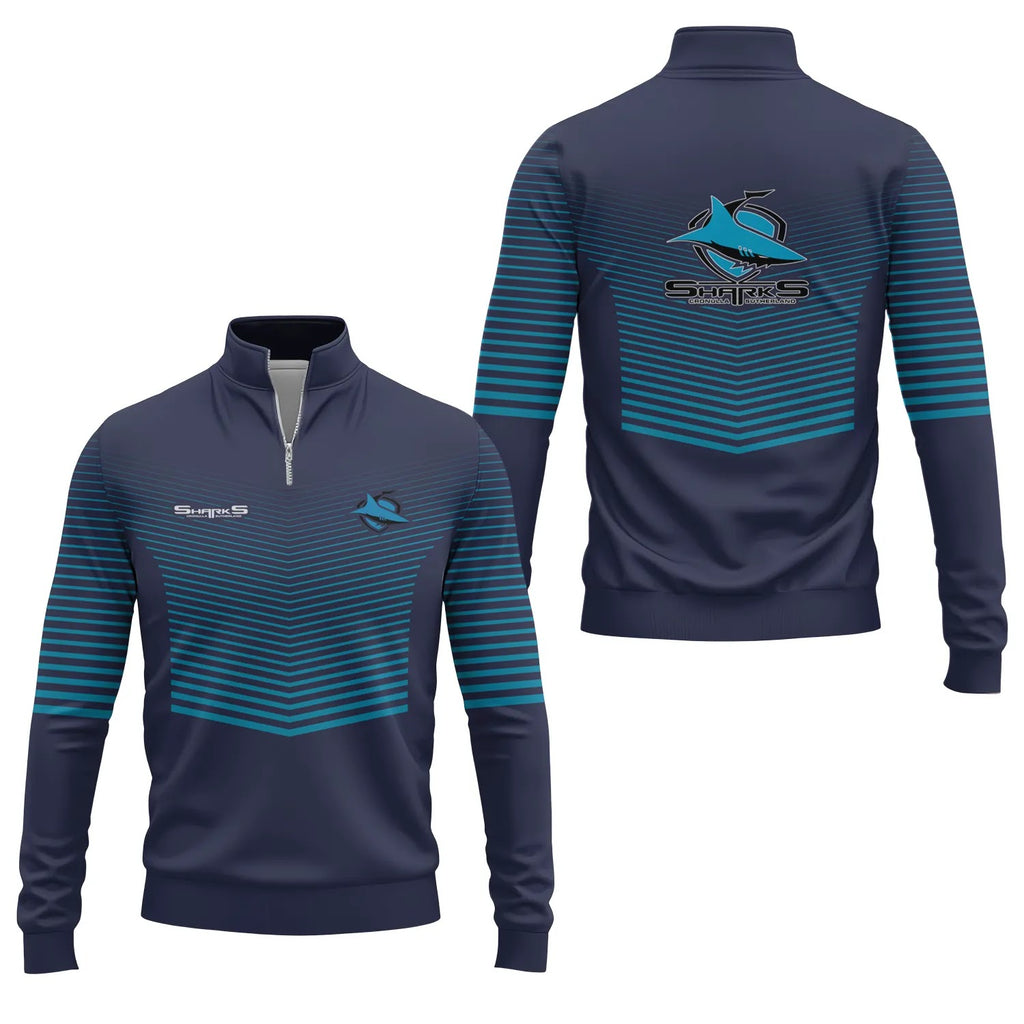 Cronulla-Sutherland Sharks Quarter-zip Pullover SC099