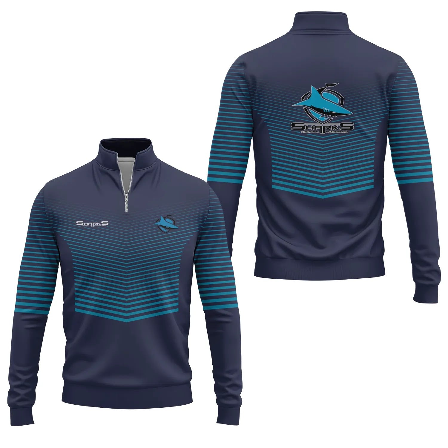 Cronulla-Sutherland Sharks Quarter-zip Pullover SC099