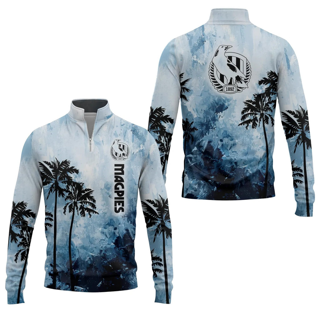 Collingwood Magpies Quarter-zip Pullover SHW034