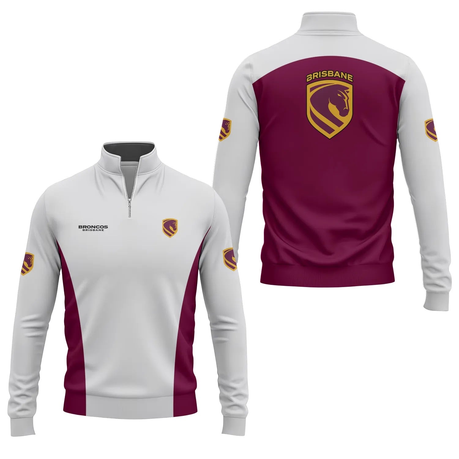 Brisbane Broncos Quarter-zip Pullover SC044
