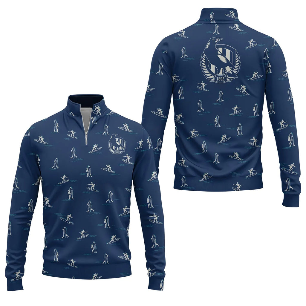 Collingwood Magpies Quarter-zip Pullover SHW011