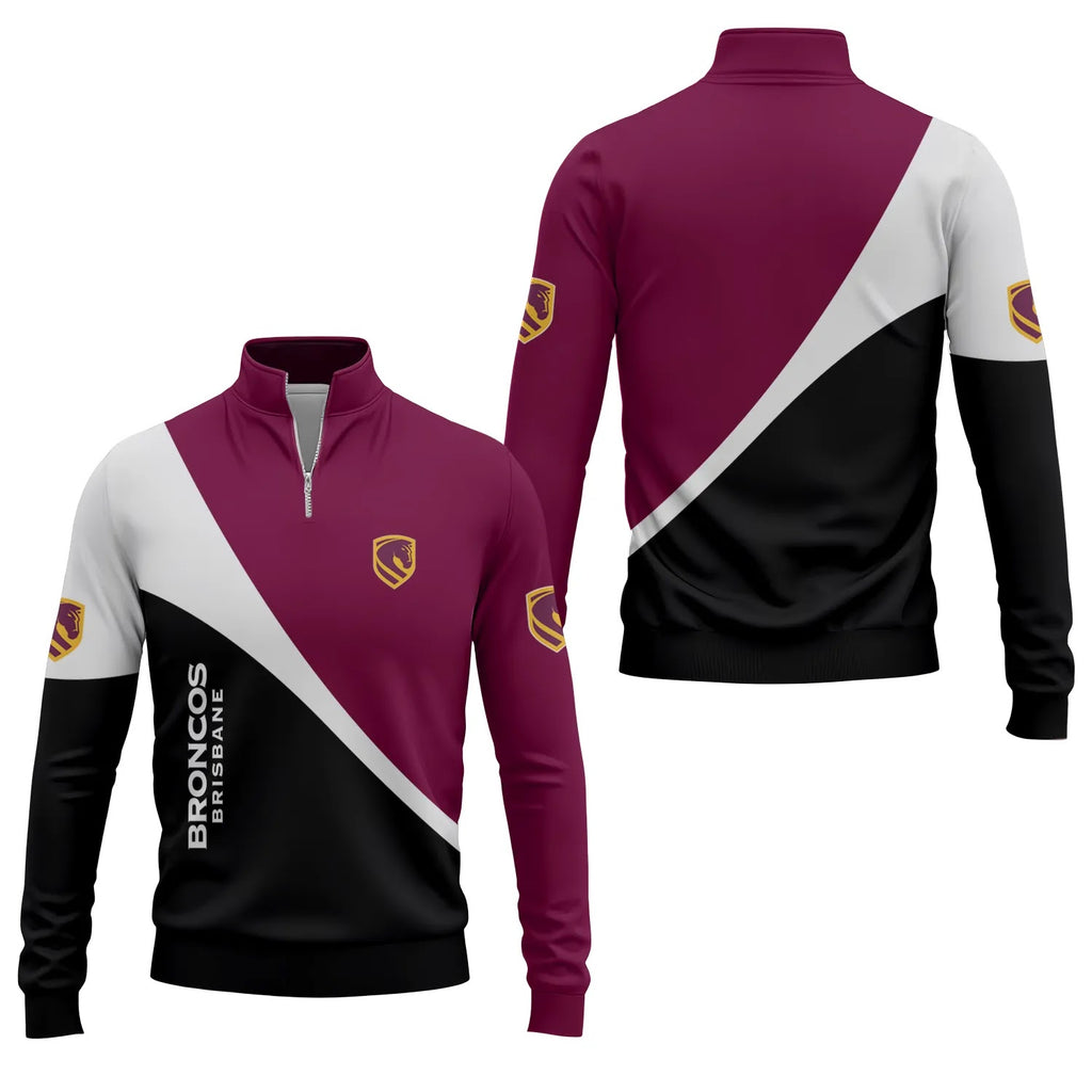 Brisbane Broncos Quarter-zip Pullover SC090