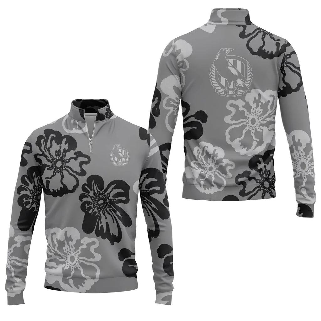 Collingwood Magpies Quarter-zip Pullover SHW073