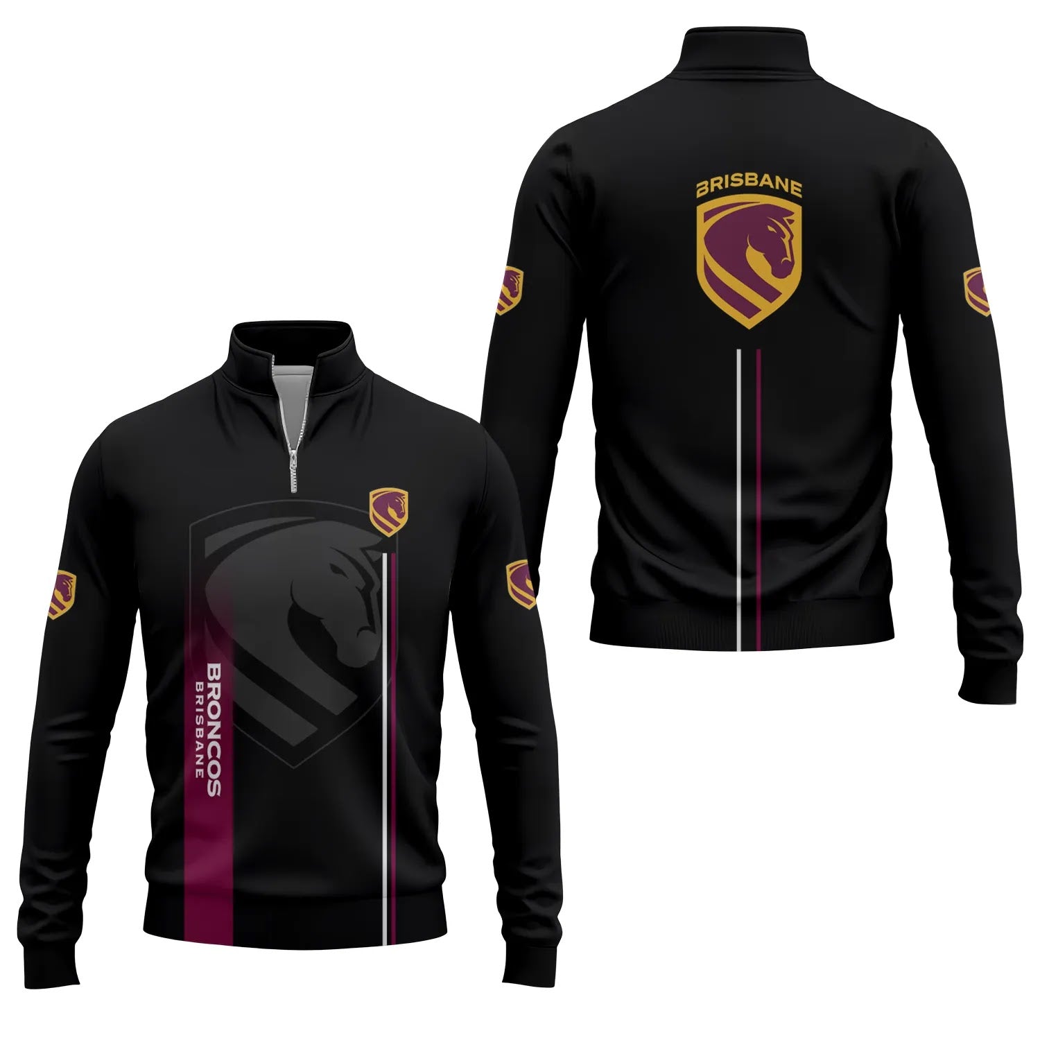 Brisbane Broncos Quarter-zip Pullover SC077