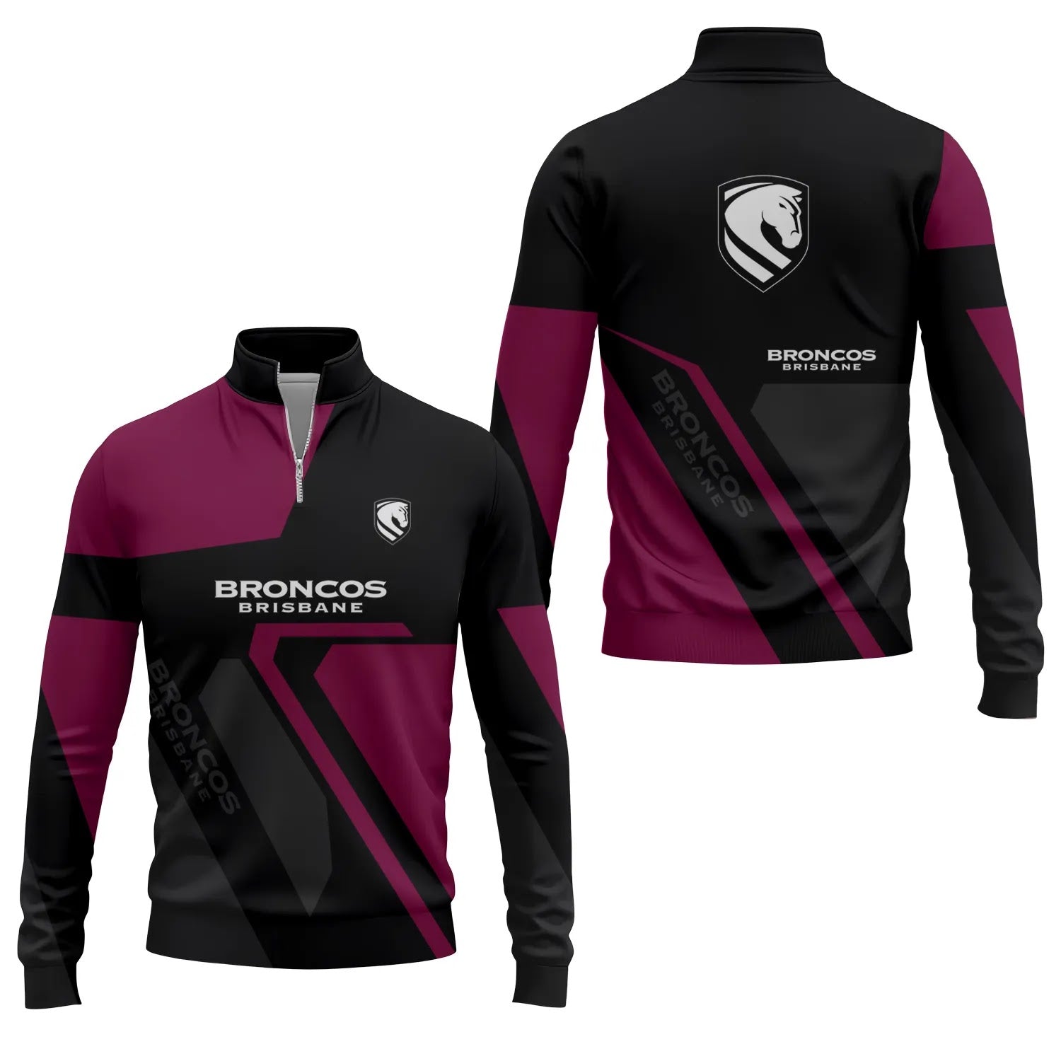 Brisbane Broncos Quarter-zip Pullover SC117