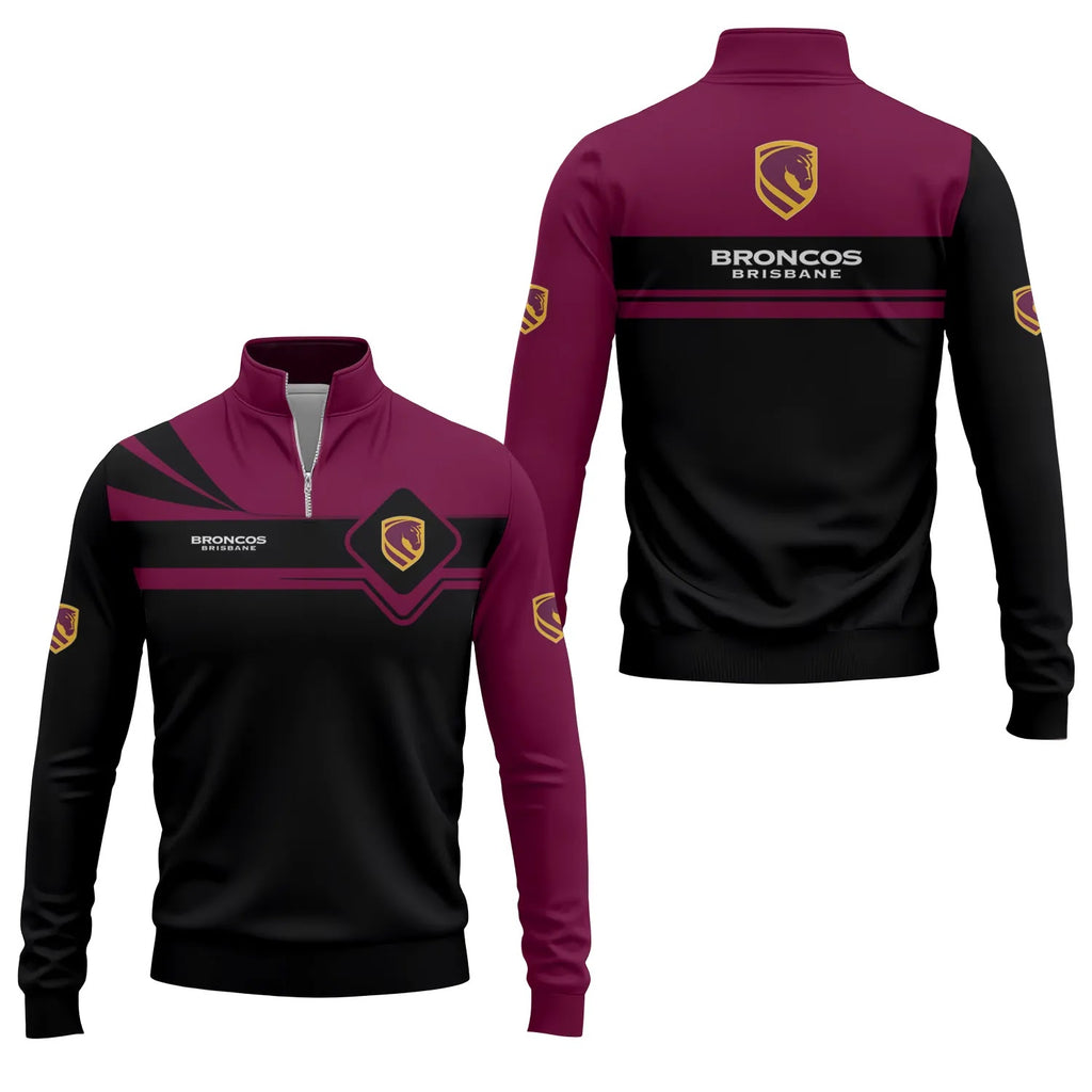 Brisbane Broncos Quarter-zip Pullover SC066