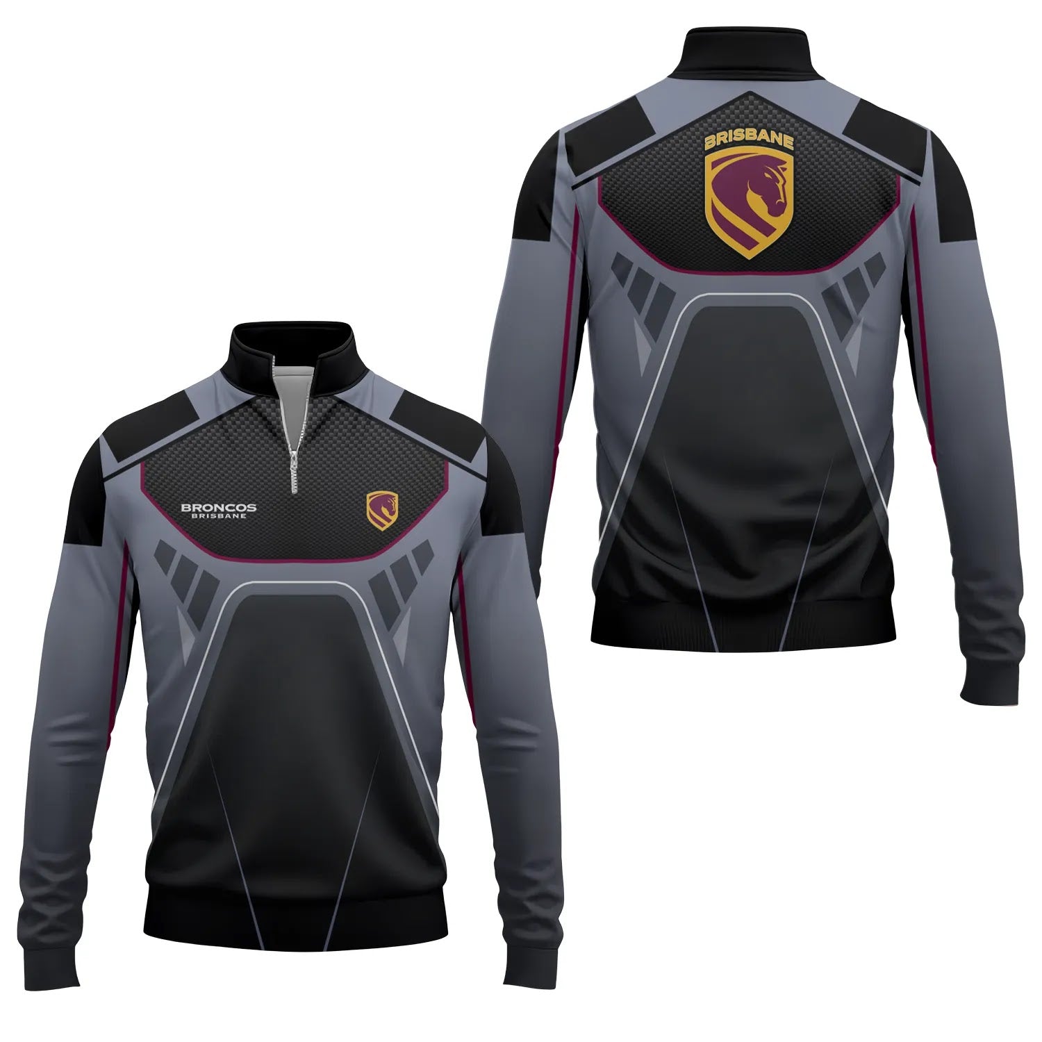 Brisbane Broncos Quarter-zip Pullover SC088