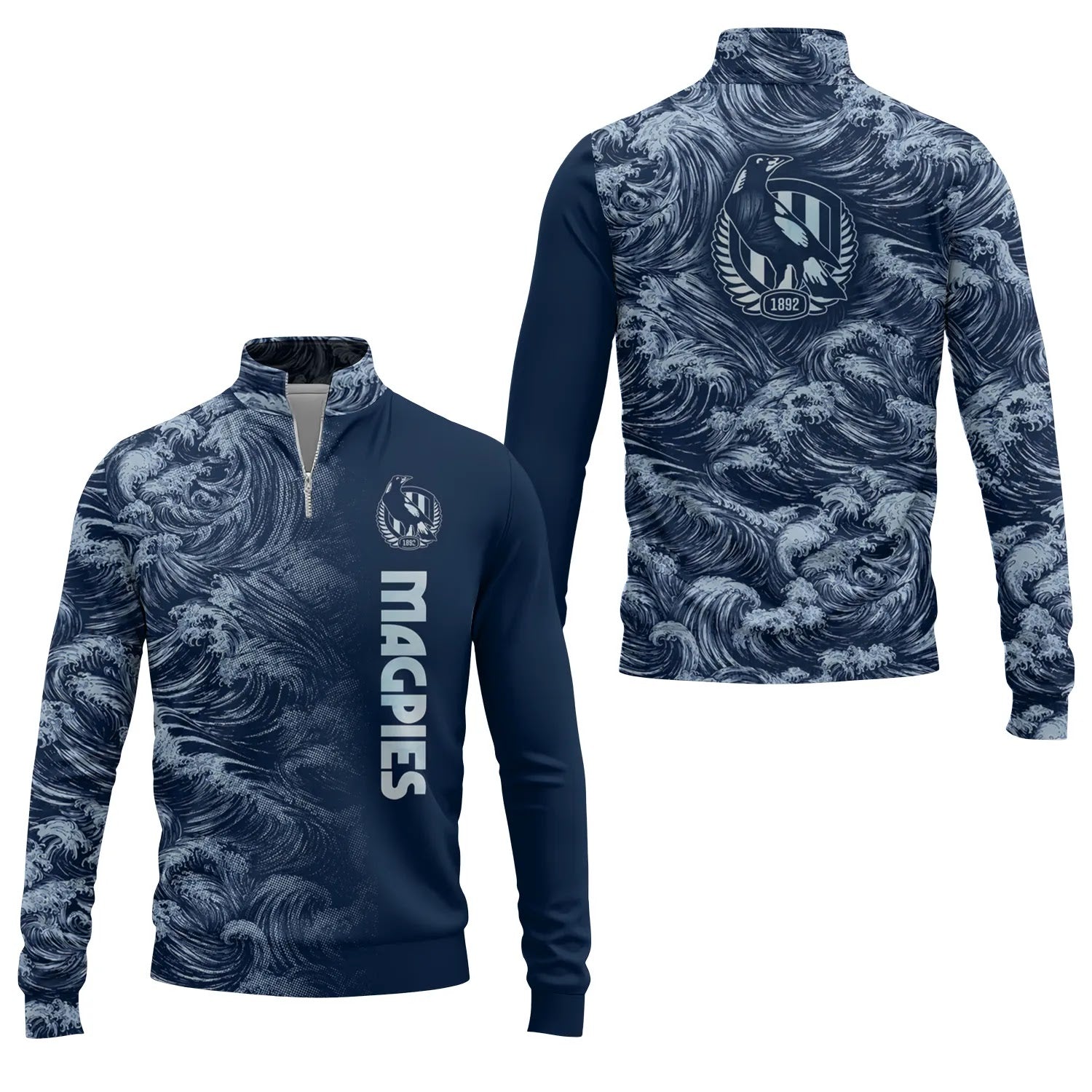 Collingwood Magpies Quarter-zip Pullover SHW010