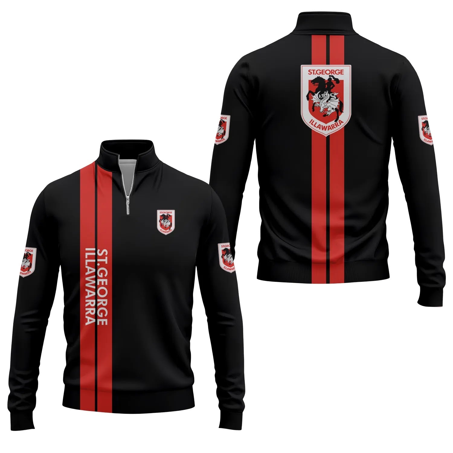 St George Illawarra Dragons Quarter-zip Pullover SC013