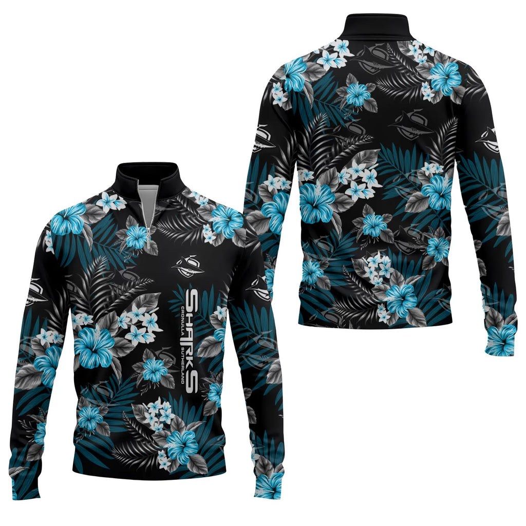 Cronulla-Sutherland Sharks Quarter-zip Pullover SC054