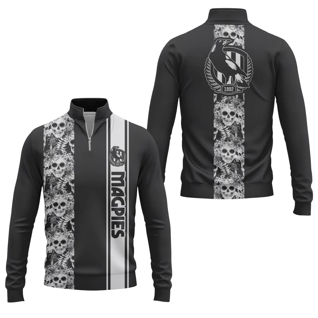 Collingwood Magpies Quarter-zip Pullover SHW042
