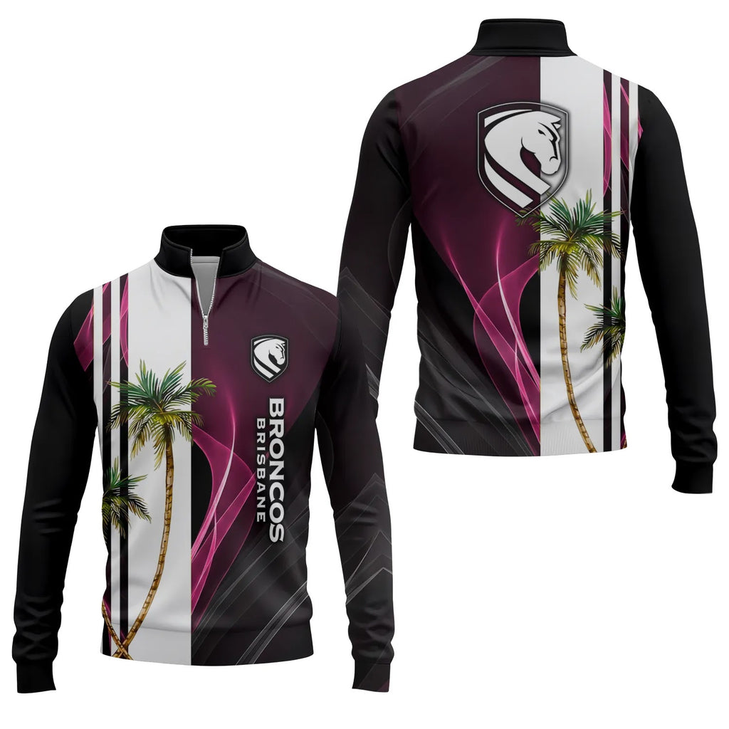 Brisbane Broncos Quarter-zip Pullover SHW036