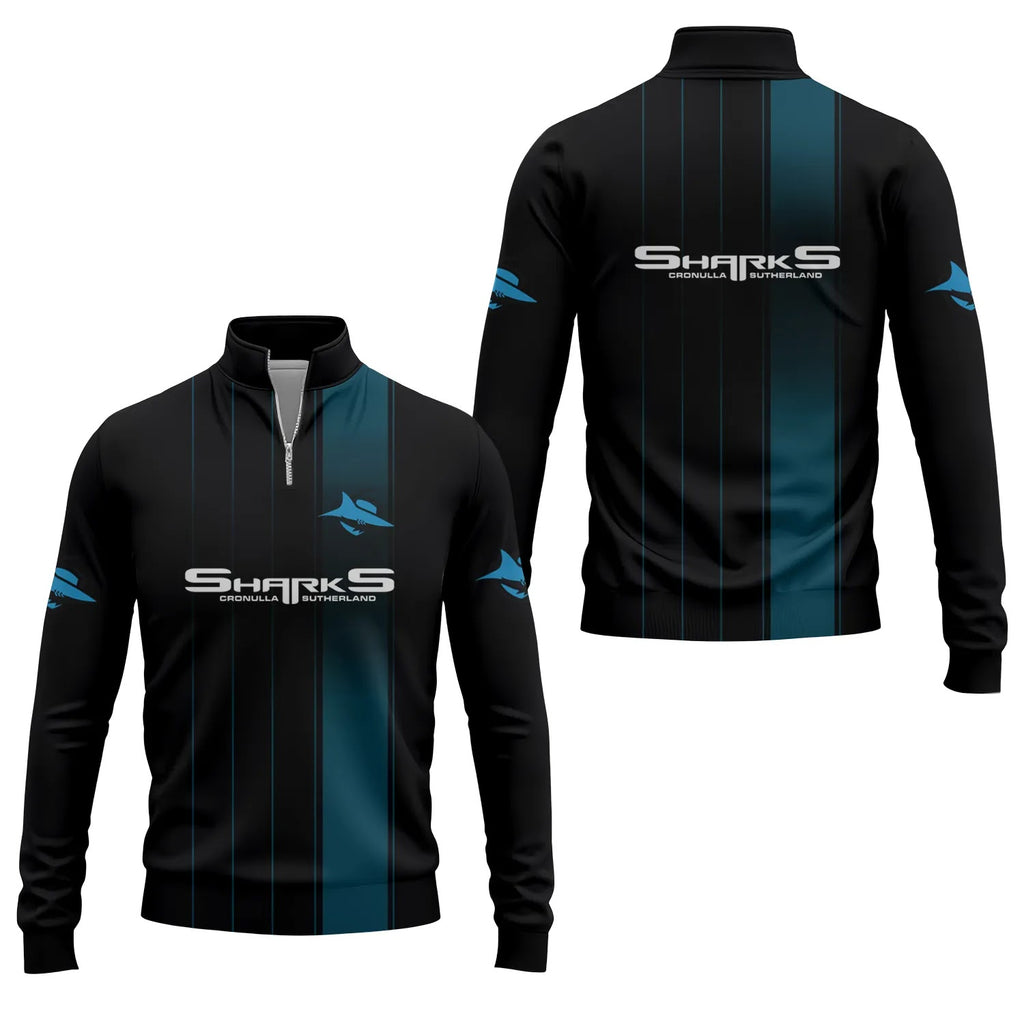 Cronulla-Sutherland Sharks Quarter-zip Pullover SC068