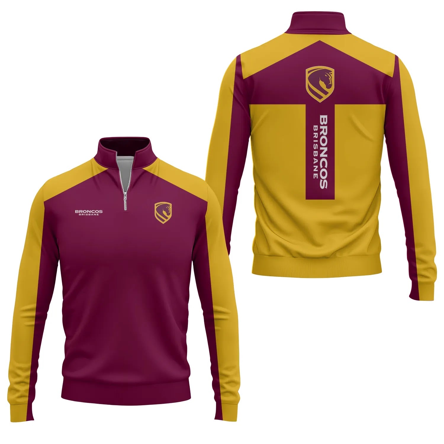 Brisbane Broncos Quarter-zip Pullover SC008