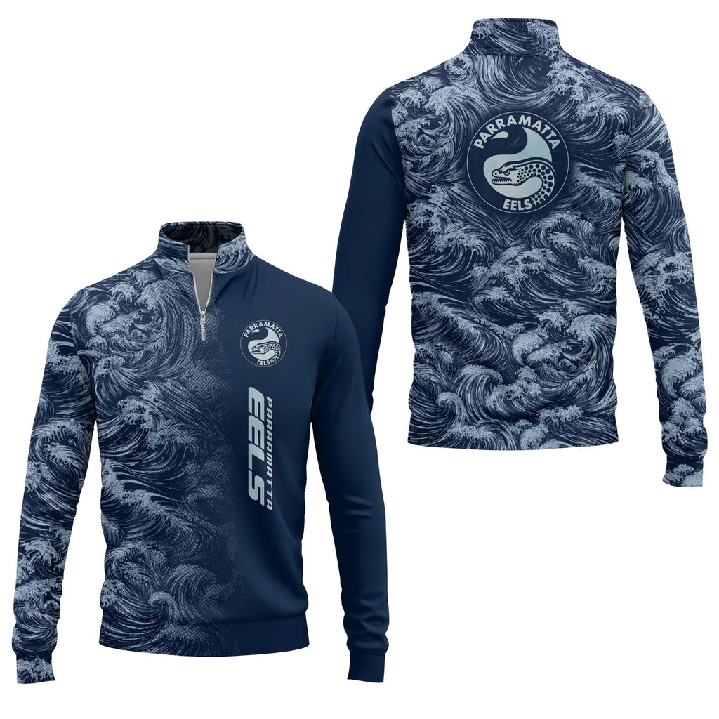 Parramatta Eels Quarter-zip Pullover SHW010