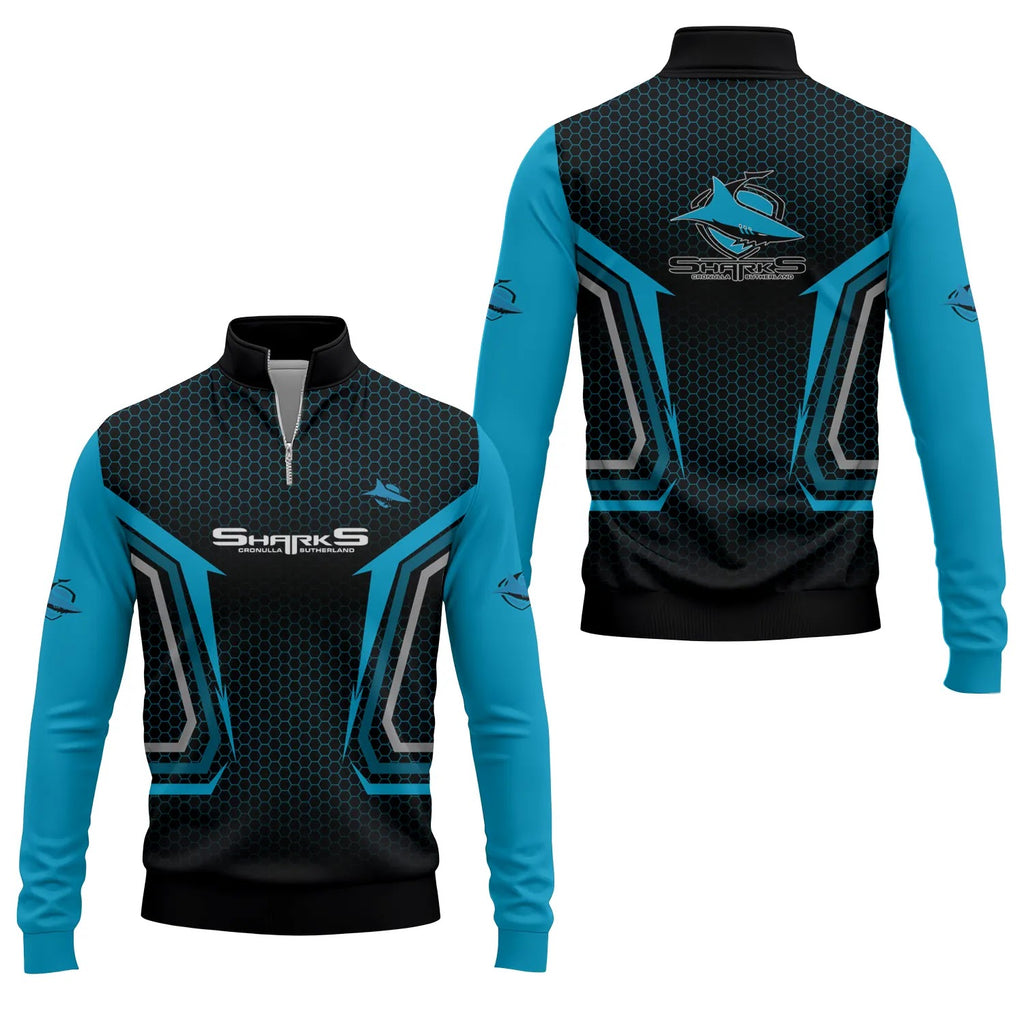 Cronulla-Sutherland Sharks Quarter-zip Pullover SC075