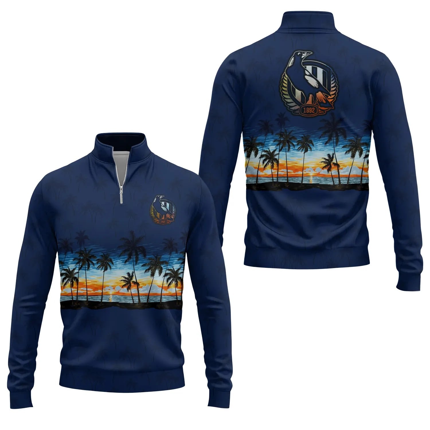 Collingwood Magpies Quarter-zip Pullover SHW017