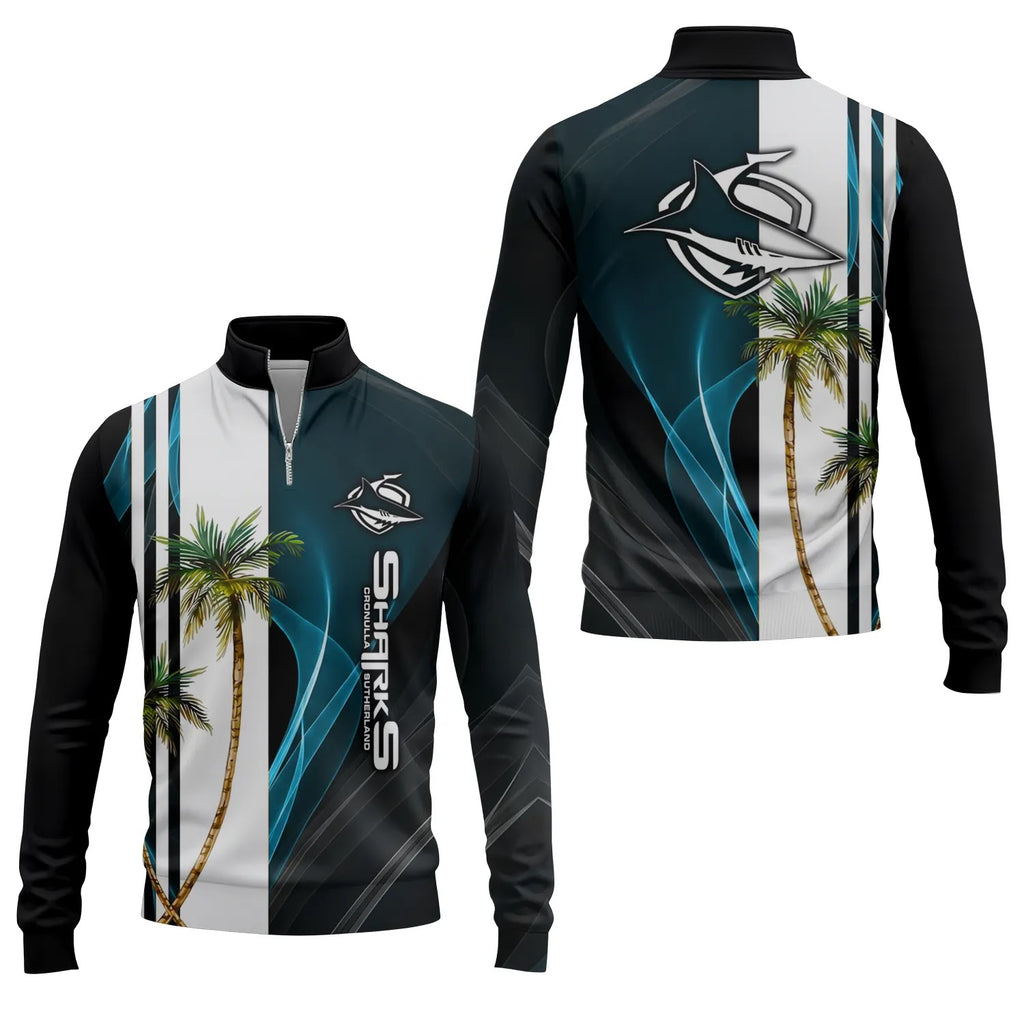 Cronulla-Sutherland Sharks Quarter-zip Pullover SHW036