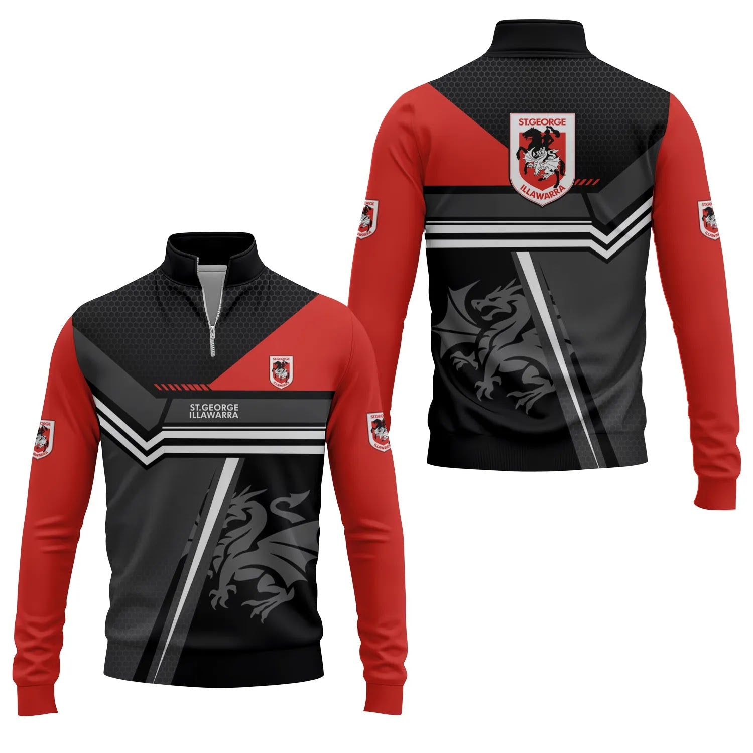 St George Illawarra Dragons Quarter-zip Pullover SC071