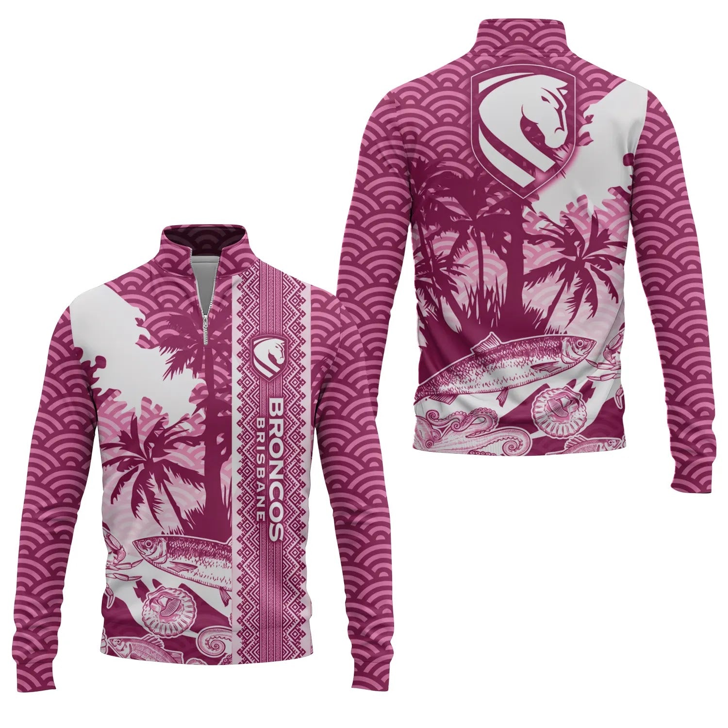 Brisbane Broncos Quarter-zip Pullover SHW038