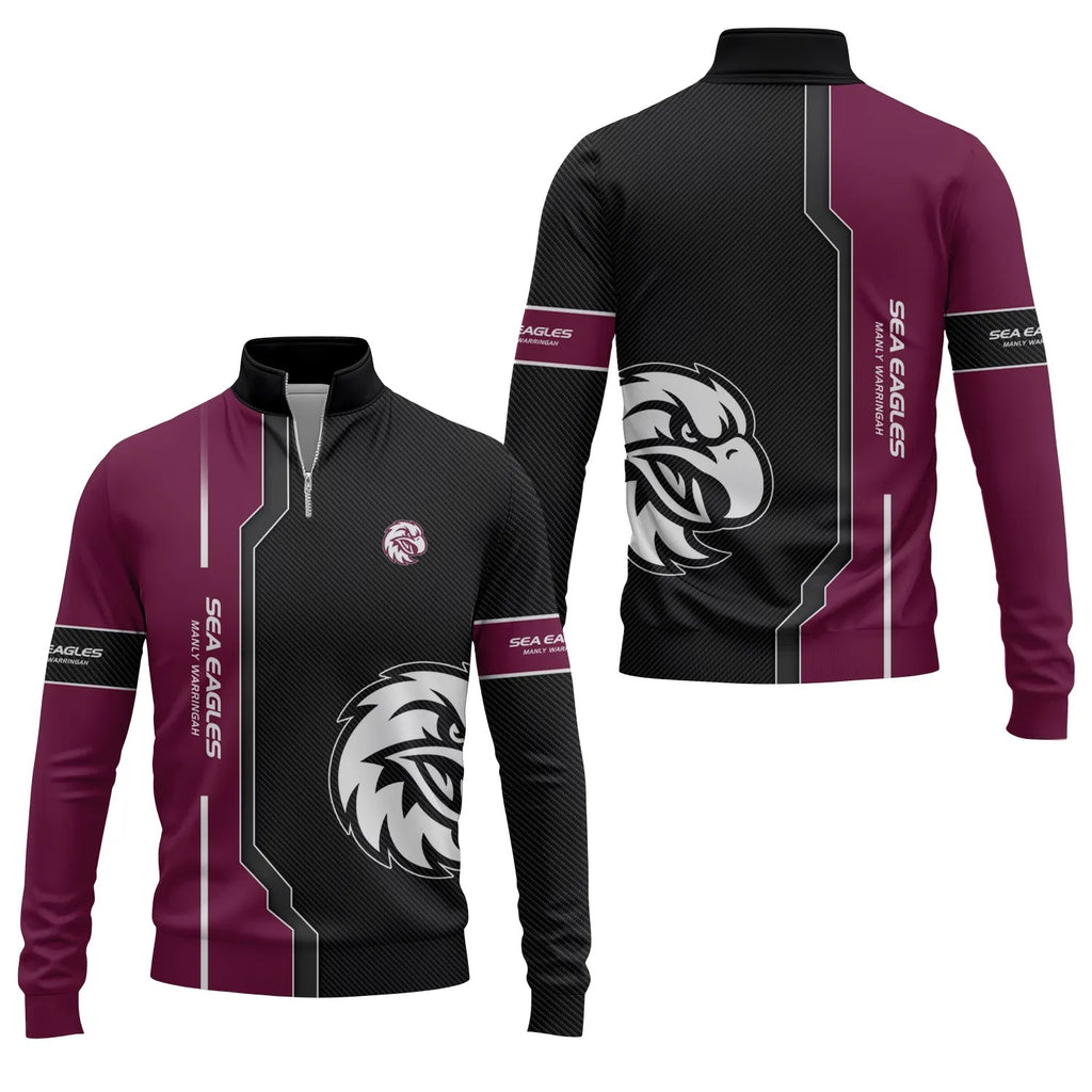 Manly Warringah Sea Eagles Quarter-zip Pullover SC042