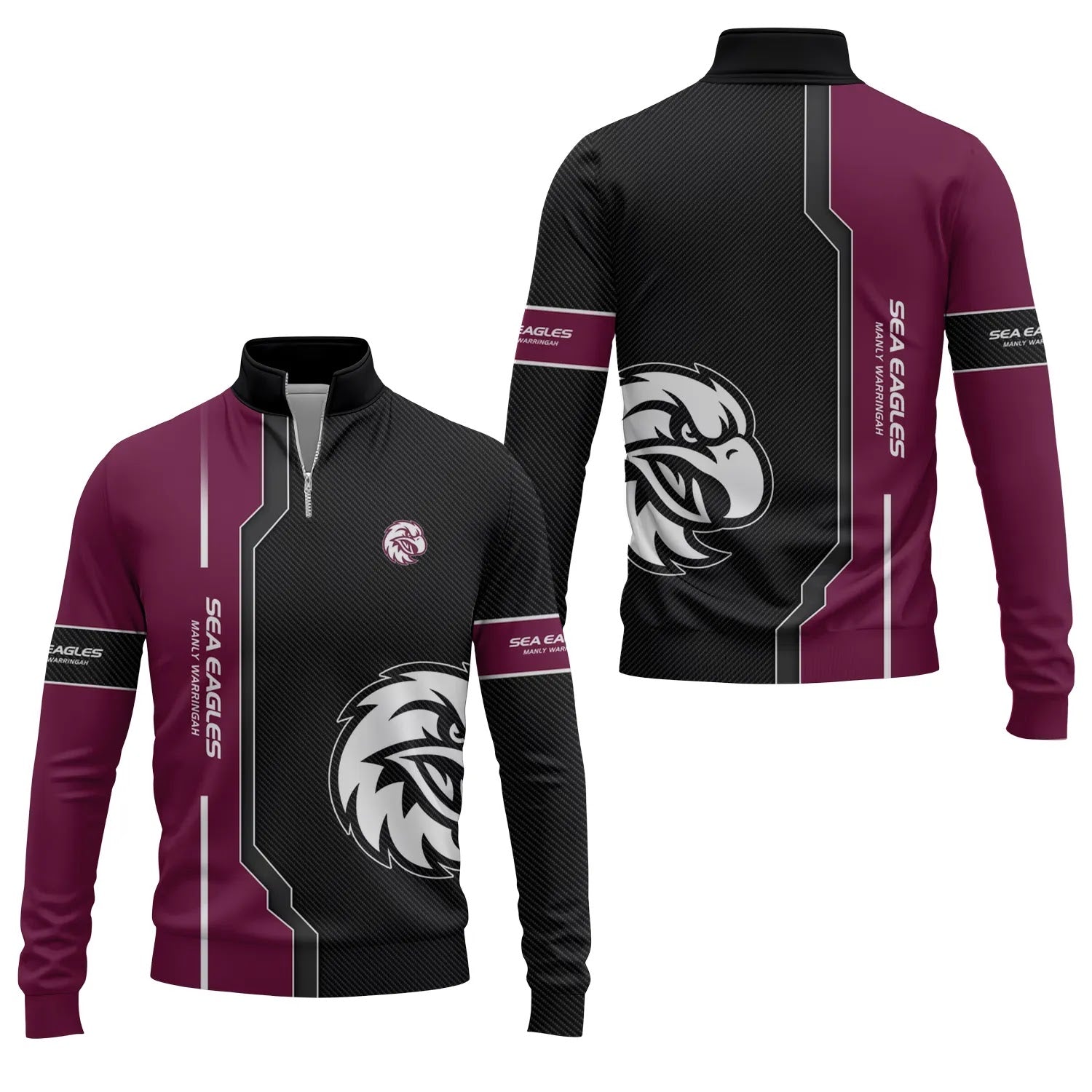 Manly Warringah Sea Eagles Quarter-zip Pullover SC042
