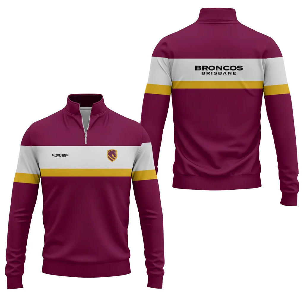 Brisbane Broncos Quarter-zip Pullover SC046