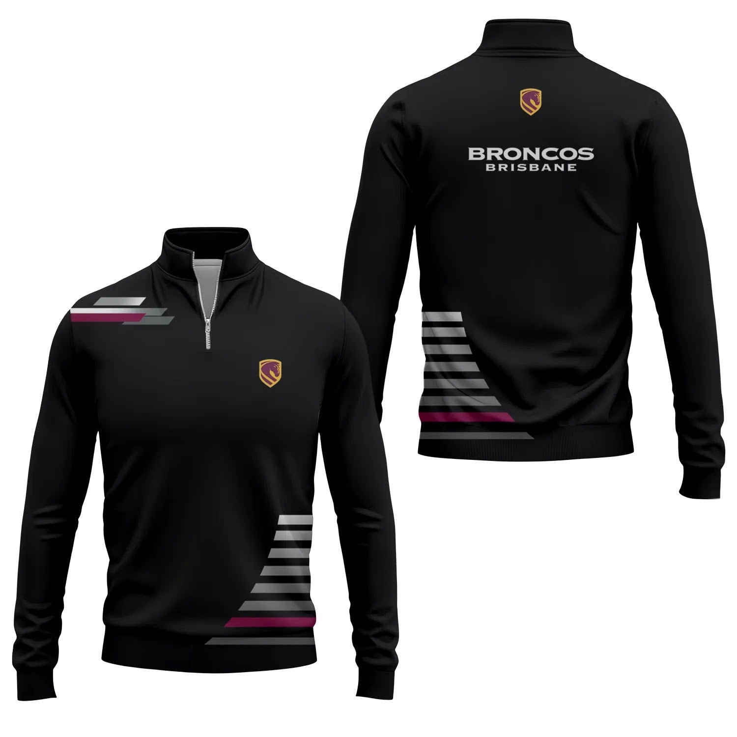 Brisbane Broncos Quarter-zip Pullover SC034