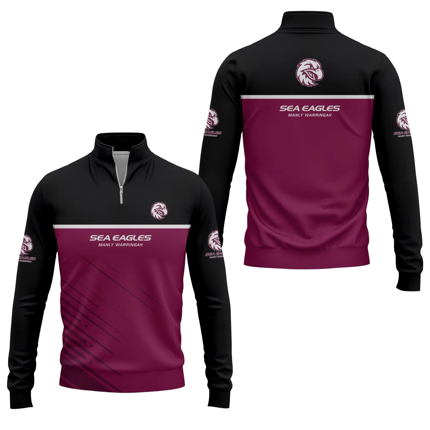 Manly Warringah Sea Eagles Quarter-zip Pullover SC040